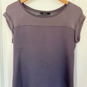 Mango Basics Purple Short Sleeve Blouse - Size S